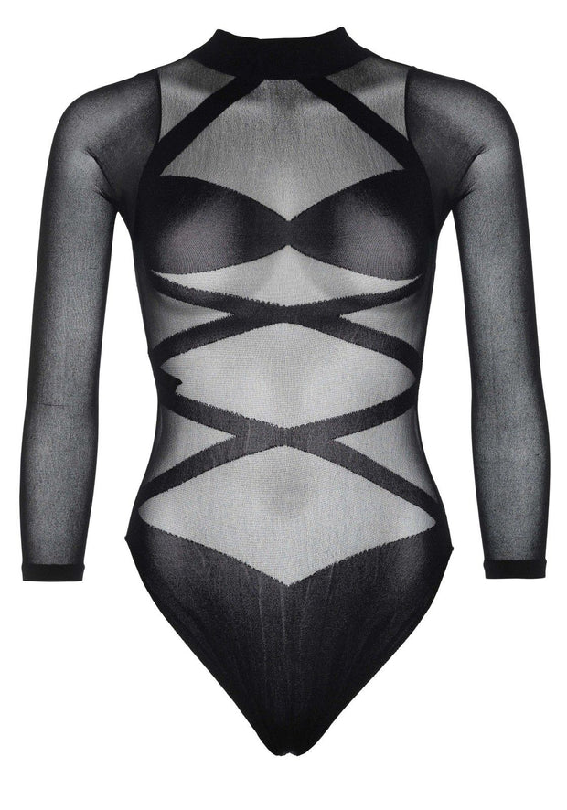 Truth Or Dare Body & Strümpfe Set - Schwarz