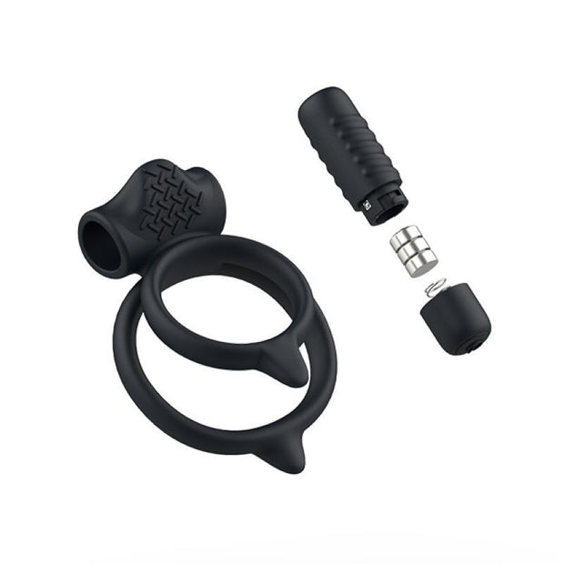 B Swish - Bcharmed Basic Plus Dual Cock Ring - Schwarz