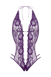 Renee Spitzen-Tanga-Bodysuit - Lila