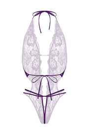Renee Spitzen-Tanga-Bodysuit - Lila