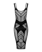 Sexy Mesh-Kleid - Schwarz