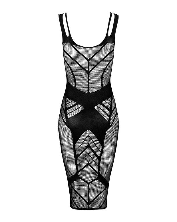 Sexy Mesh-Kleid - Schwarz