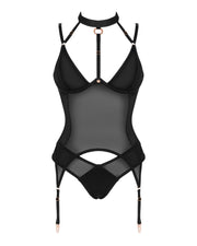 Brasica Strumpfhalter-Korsett - Schwarz