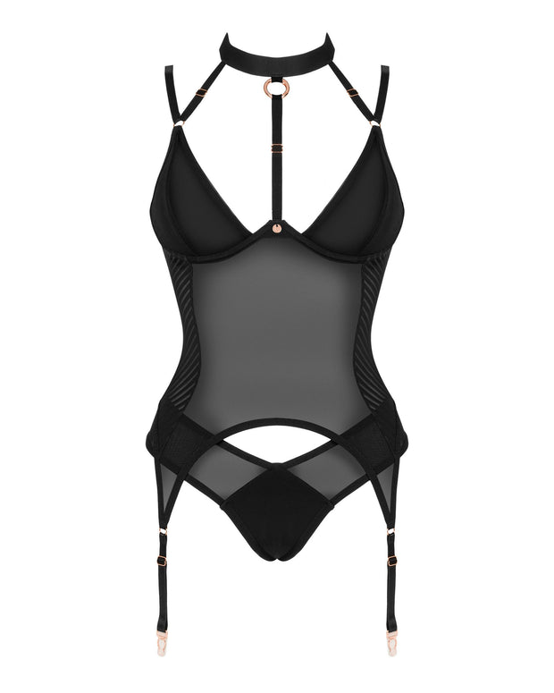 Brasica Strumpfhalter-Korsett - Schwarz