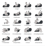 Geiles Sex-Sofa mit Handfesseln und 2 Positionskissen - Rot