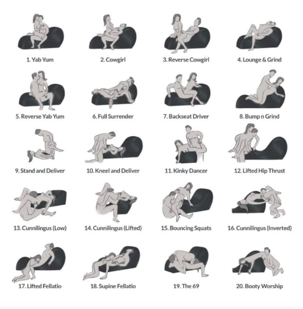 Geiles Sex-Sofa mit Handfesseln und 2 Positionskissen - Rot