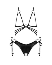 Cordellis- Sexy Cupless und offener Schritt Set - Schwarz