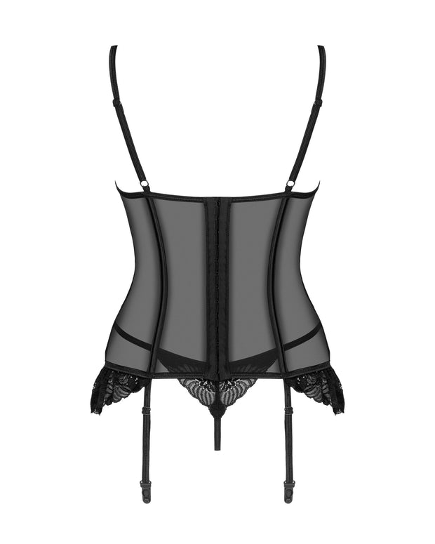 Serena Love - Korsett und String - Schwarz