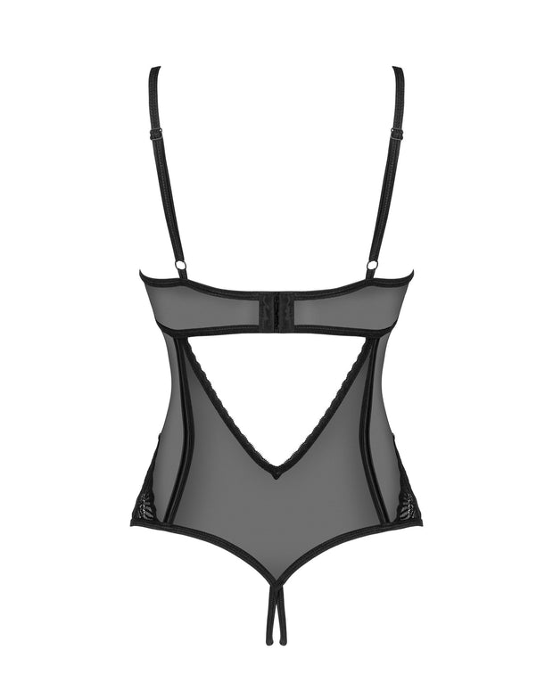 Serena Love - Body mit offenem Schritt - Schwarz