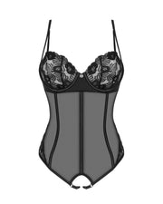 Serena Love - Body mit offenem Schritt - Schwarz