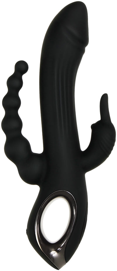 Evolved - Trifecta Rabbit Vibrator - Schwarz