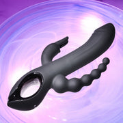 Evolved - Trifecta Rabbit Vibrator - Schwarz