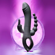 Evolved - Trifecta Rabbit Vibrator - Schwarz
