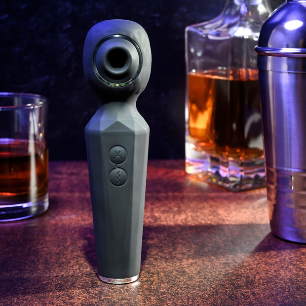 Evolved - Rainbow Sucker Wand Vibrator - Schwarz