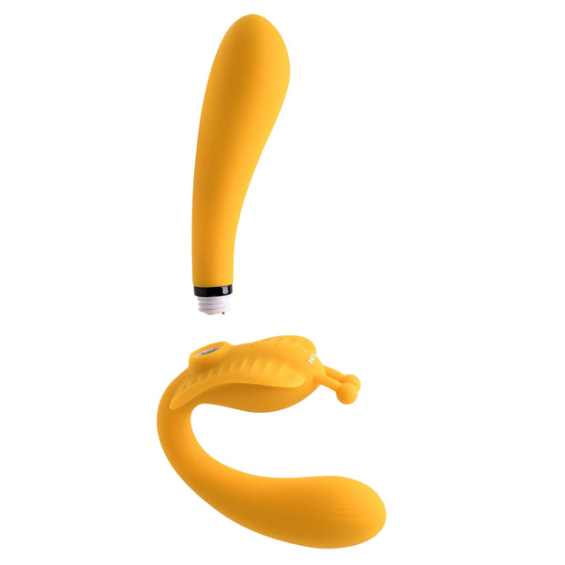 Evolved - Der Monarch Strapless Strap On Vibrator - Gelb