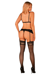 Obsessive - Maderris Strümpfe mit Spitze - Schwarz