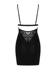 Elegantes Babydoll und String-Tanga - Schwarz