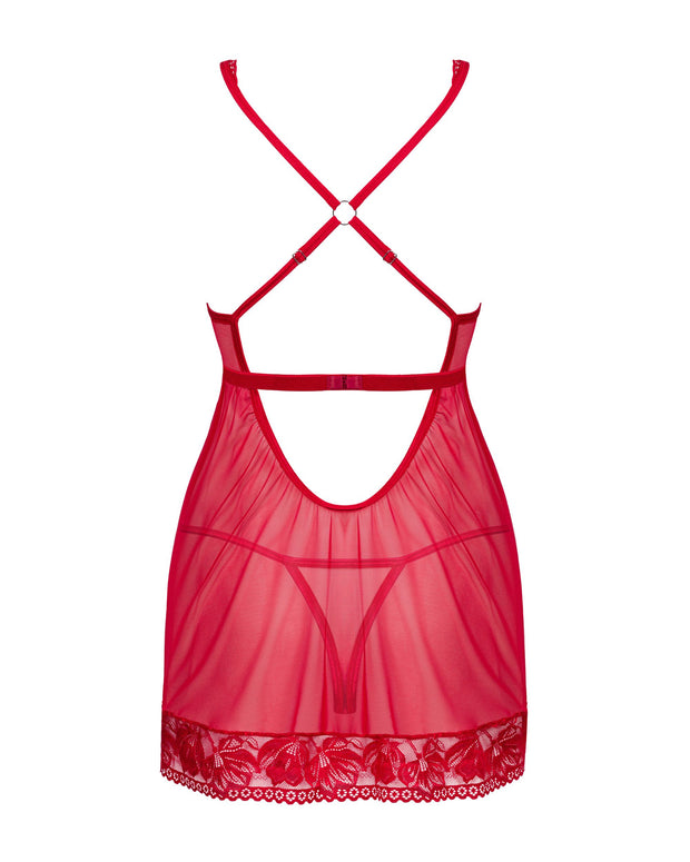 Sexy Babydoll und String - Rot