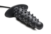 Gerippter aufblasbarer Analdildo - Schwarz