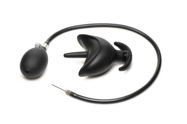 Aufblasbarer Silikon-Analplug - Schwarz