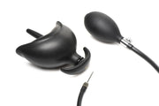 Aufblasbarer Silikon-Analplug - Schwarz