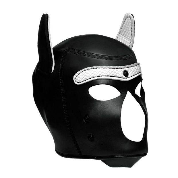 Spike Puppy BDSM Hood - Schwarz/Weiß