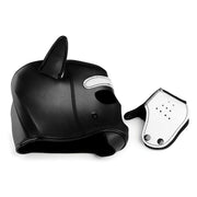 Spike Puppy BDSM Hood - Schwarz/Weiß