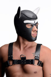 Spike Puppy BDSM Hood - Schwarz/Weiß