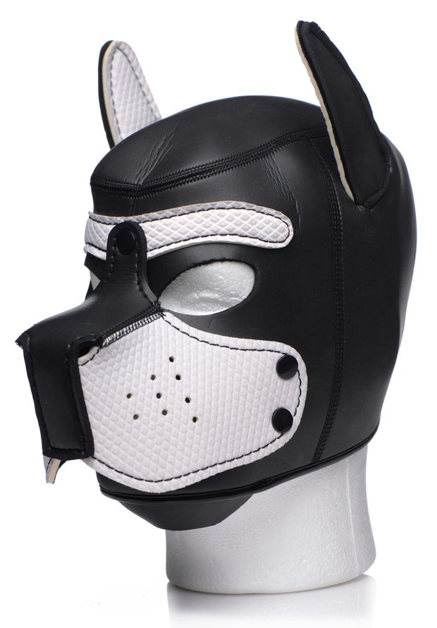 Spike Puppy BDSM Hood - Schwarz/Weiß