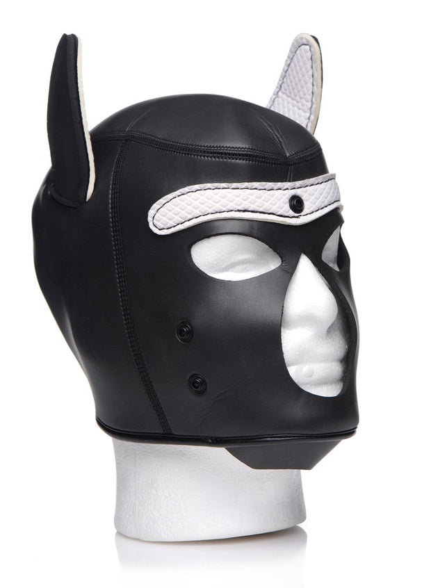 Spike Puppy BDSM Hood - Schwarz/Weiß