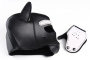 Spike Puppy BDSM Hood - Schwarz/Weiß
