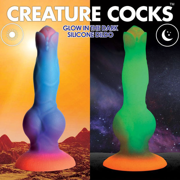Leuchten-im-dunklen Silikon Alien Dildo