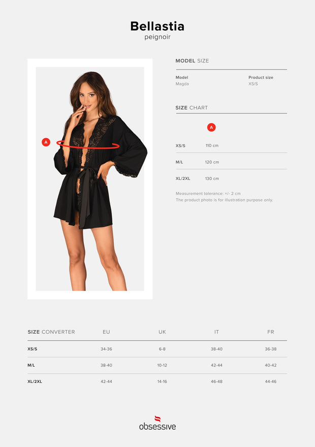 Obsessive - Bellastia Kimono - Schwarz