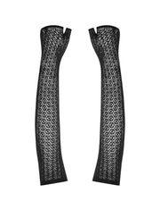 A772 Spitzenhandschuhe - Schwarz