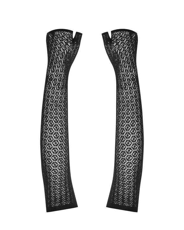 A772 Spitzenhandschuhe - Schwarz