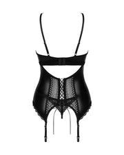 Obsessive - Norides Korsett & String - Schwarz