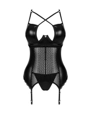 Obsessive - Norides Korsett & String - Schwarz