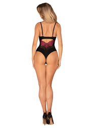 Obsessive - Rosenty Teddy - Schwarz/Lila