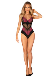 Obsessive - Rosenty Teddy - Schwarz/Lila