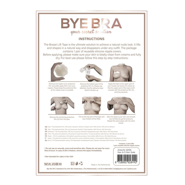 Bye Bra - Hebende Silikon-Nippel-Sticker - 3 Paare