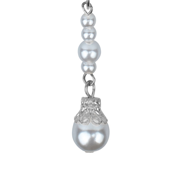 Silberne Brustwarzenklemmen mit Perlen