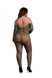 Catsuit mit langen Ärmeln - Grün