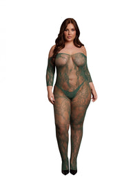 Catsuit mit langen Ärmeln - Grün