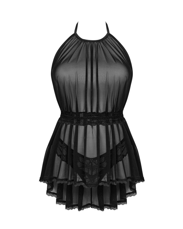 Obsessive - Serafia Babydoll & String - Schwarz