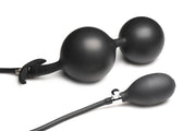 Aufblasbarer Silikon-Analplug - Schwarz