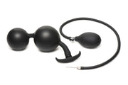 Aufblasbarer Silikon-Analplug - Schwarz