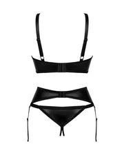 Obsessive - Armares Ouvert 3-teiliges Set - Schwarz