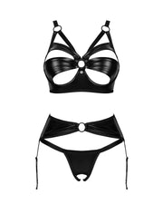 Obsessive - Armares Ouvert 3-teiliges Set - Schwarz