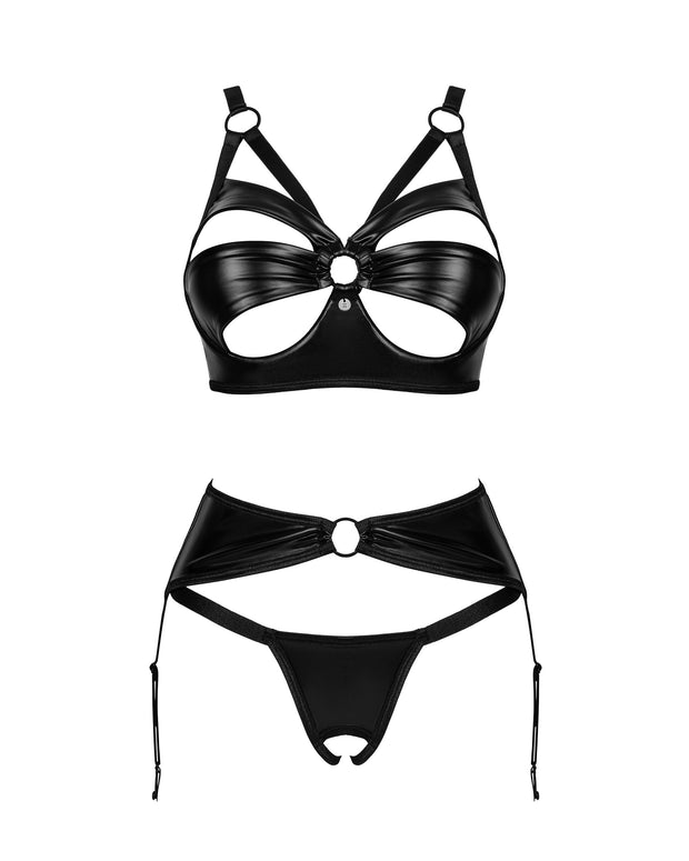 Obsessive - Armares Ouvert 3-teiliges Set - Schwarz
