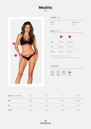 Obsessive - Medilla 2-teiliges Set - Schwarz